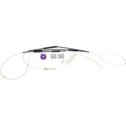 Kit de reparação elevador de vidro Audi A3 frente direita 2003-2008 – inclui cabo, roldana, clip e mola