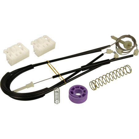 Kit completo de reparação do elevador de vidro Audi A3 8P (2/3 portas, 2003-2008) – cabos, molas, roldanas e clipes