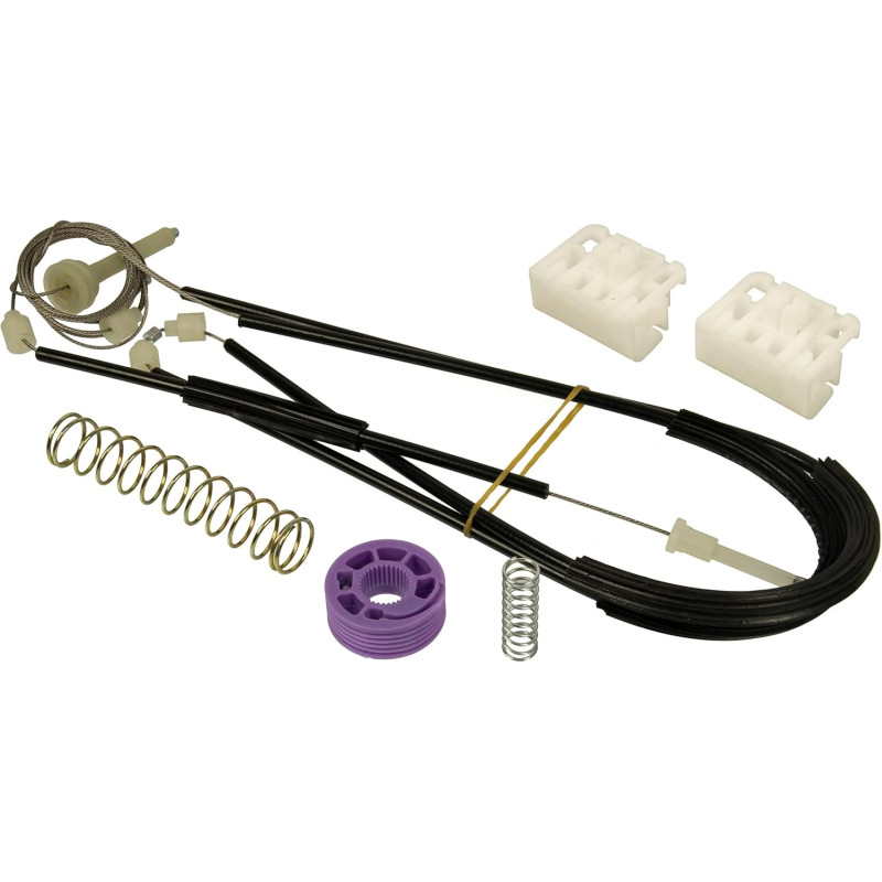Kit completo de reparação do elevador de vidro Audi A3 8P 2/3 portas (2003-2008) – cabos, molas, roldanas e clipes