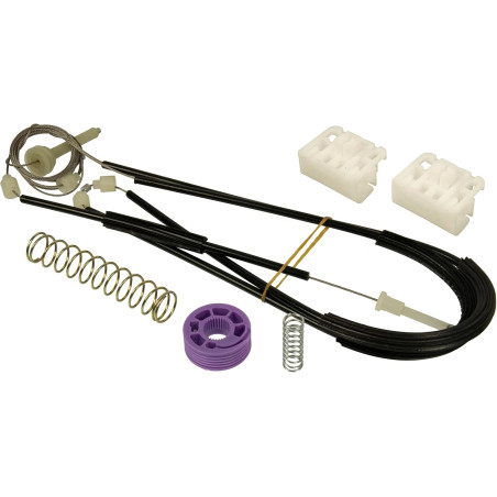 Kit completo de reparação do elevador de vidro Audi A3 8P 2/3 portas (2003-2008) – cabos, molas, roldanas e clipes