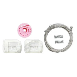 Kit completo de reparação do elevador de vidro Hyundai i30 FD (2007-2012) dianteiro esquerdo – cabos, molas, roldanas e clipes