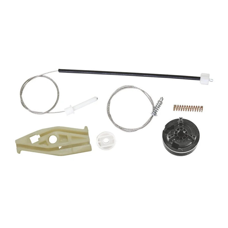 Kit reparação elevador vidro Peugeot 206 CC Cabrio 2000-2009 traseira esquerda – cabos e molas