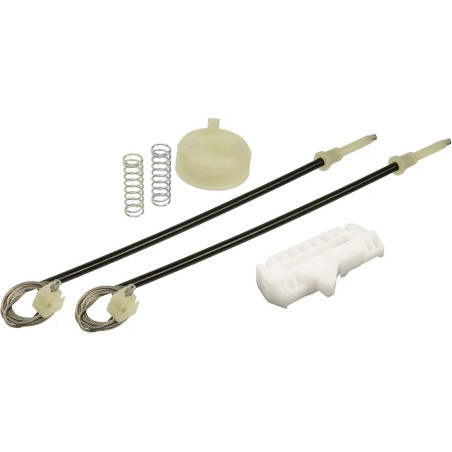 Kit de reparación elevalunas Opel Corsa D (2010-2014) delantero izquierdo – conjunto completo con cables, muelles y poleas